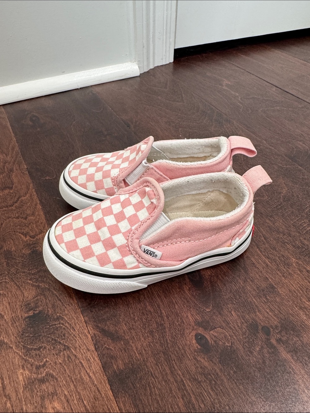 VANS Toddler Girls Pink & White Checker Shoes Casual Sneakers, size 6.5 - Picture 5 of 8